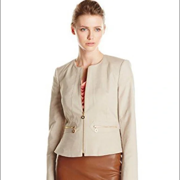 Calvin Klein peplum suit coat size 6 - Picture 4 of 4